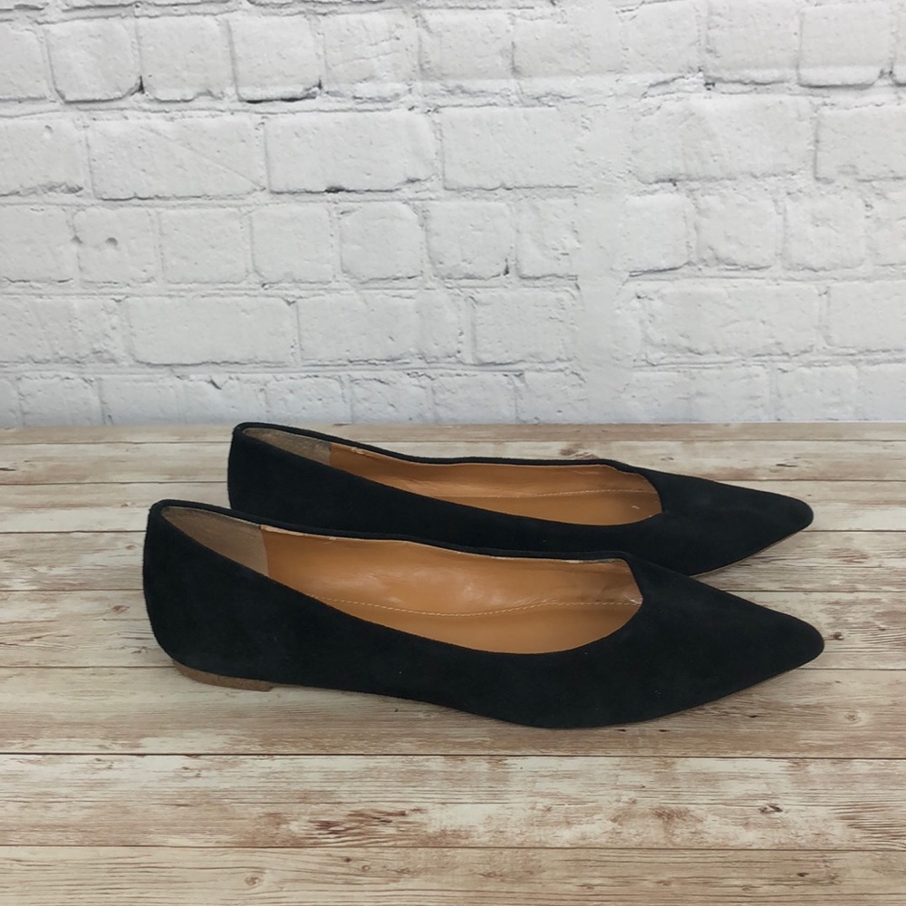 J. Crew Black Suede Flat